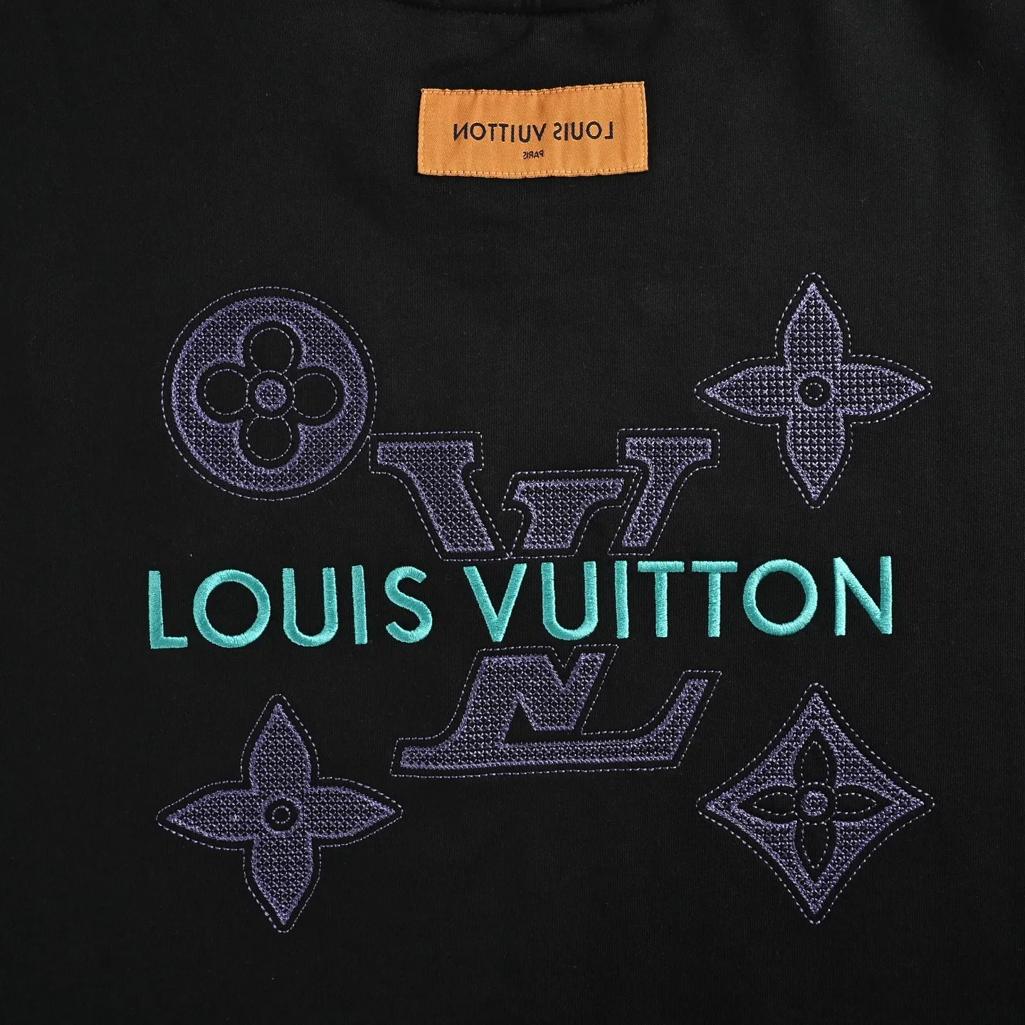 Louis Vuitton/Louis Vuitton presbyopic letter embroidered round neck sweatshirt